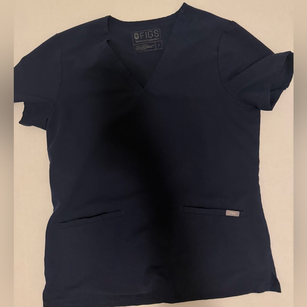 Figs Deep Blue Technical Collection Top